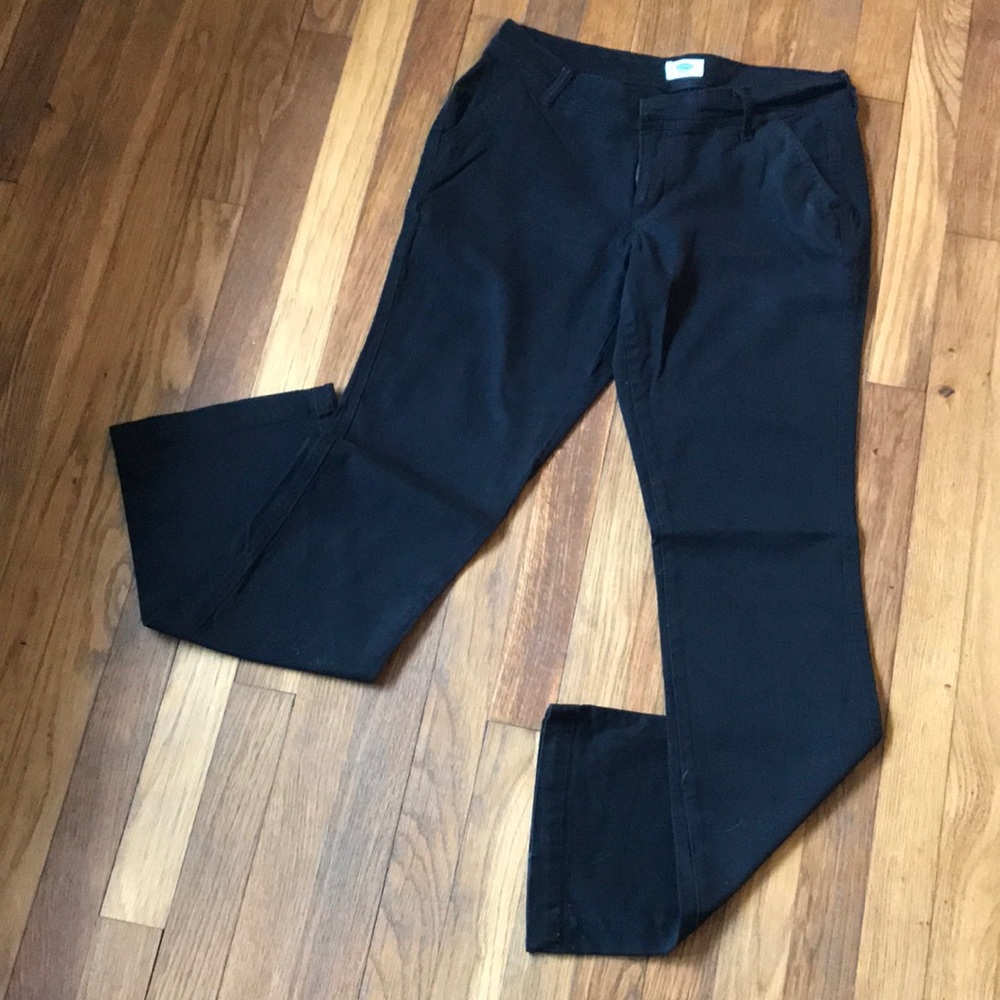 Old Navy black khaki pants, size 4 regular